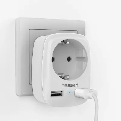 TESSAN enchufe inteligente con puerto usb